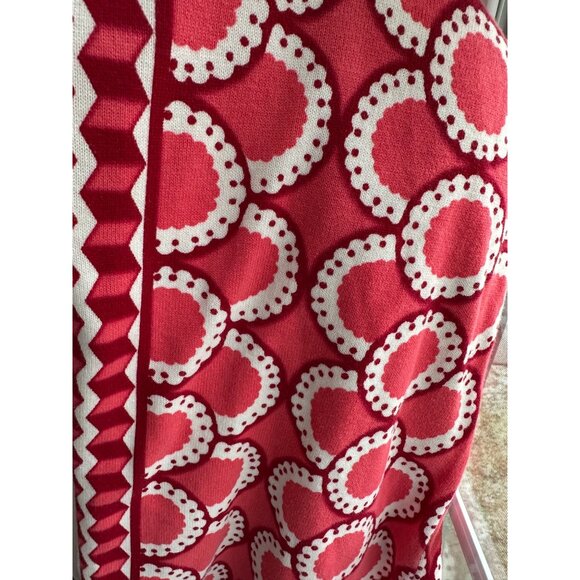 Isaac Mizrahi Live! Womens Red/White Geometric Button Front Cardigan Sweater 1X - Picture 13 of 13